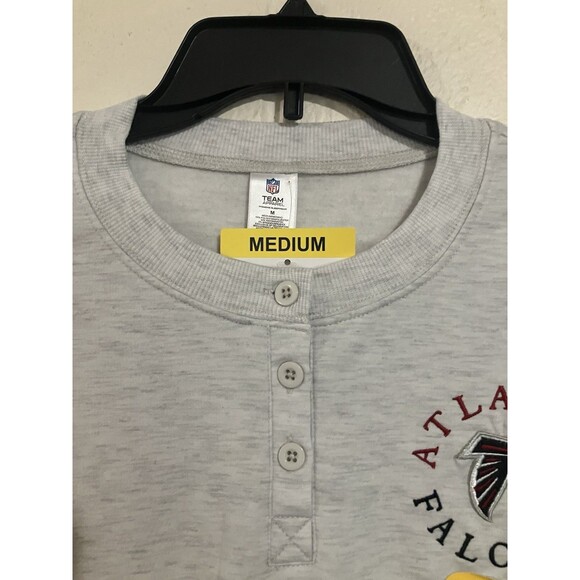 Women’s Atlanta Falcons Henley Shirt Long Sleeve NFL M Official Team Gear NWT - Picture 7 of 9